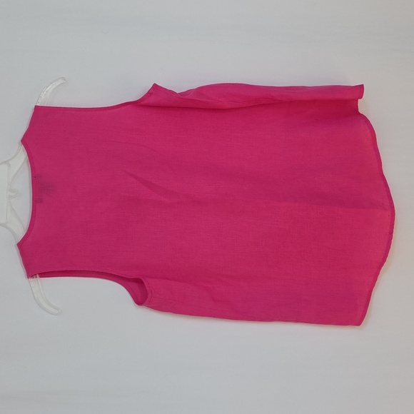 Saks Fifth Avenue Pink Linen Shell Top.  Size Small - Picture 5 of 8